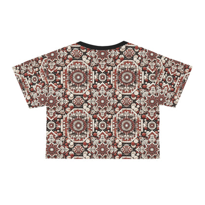 Neo Jomon Sculptural Aesthetics Artisanal Streetwear Crop Tee - 8404 Design-55