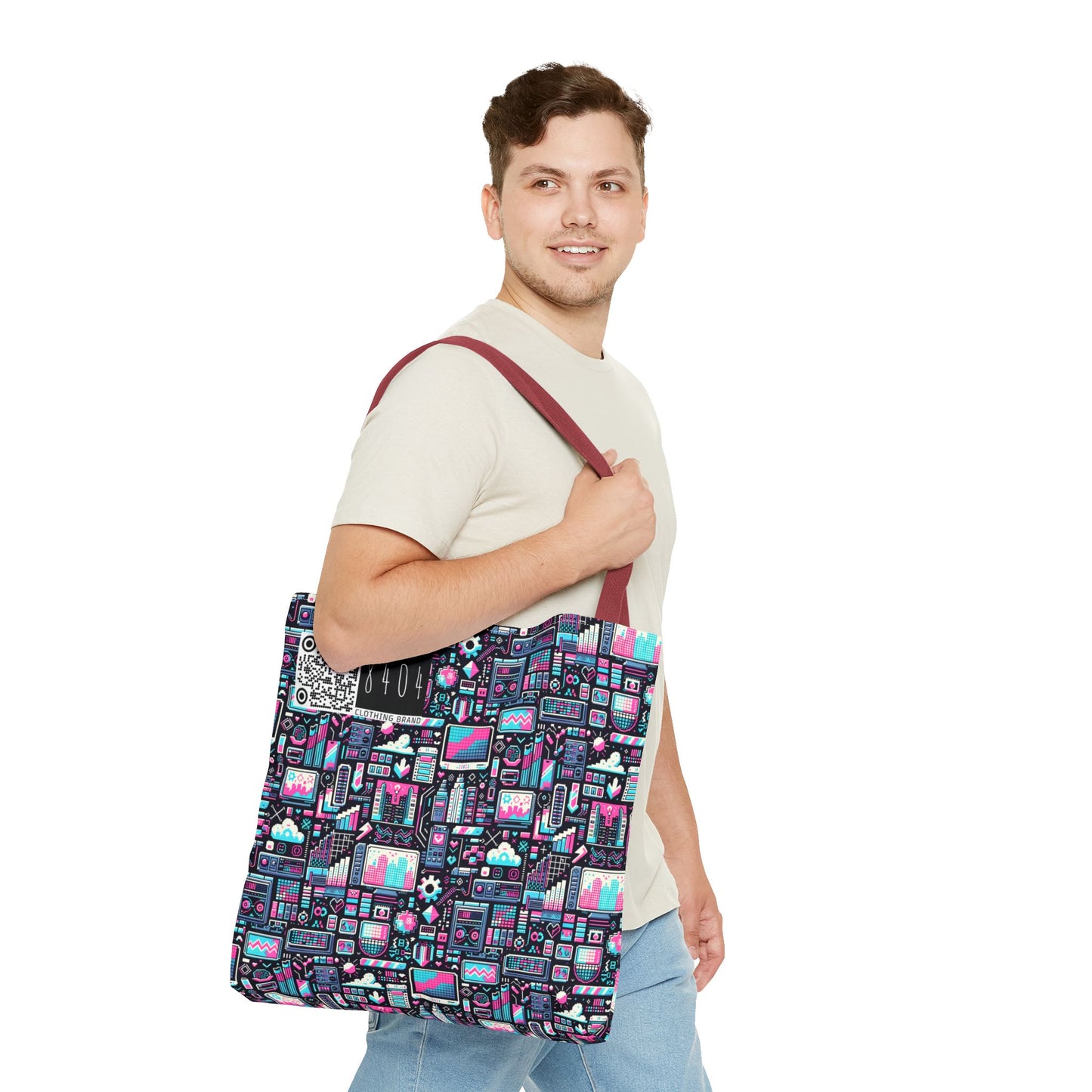 Digital Rebellion Youthful Streetwear with a Rebellious Digital Twist Tote Bag - 8404 Design-71