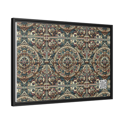Urban Renaissance Historical Fusion With Street Edge Matte Canvas, Framed (multi-Color) - 8404 Design-57 A