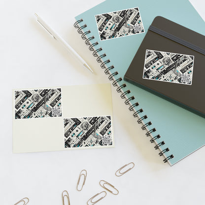 Tech-Infused Streetwear Tech-Forward Minimalism Sticker Sheets - 8404 Design-63