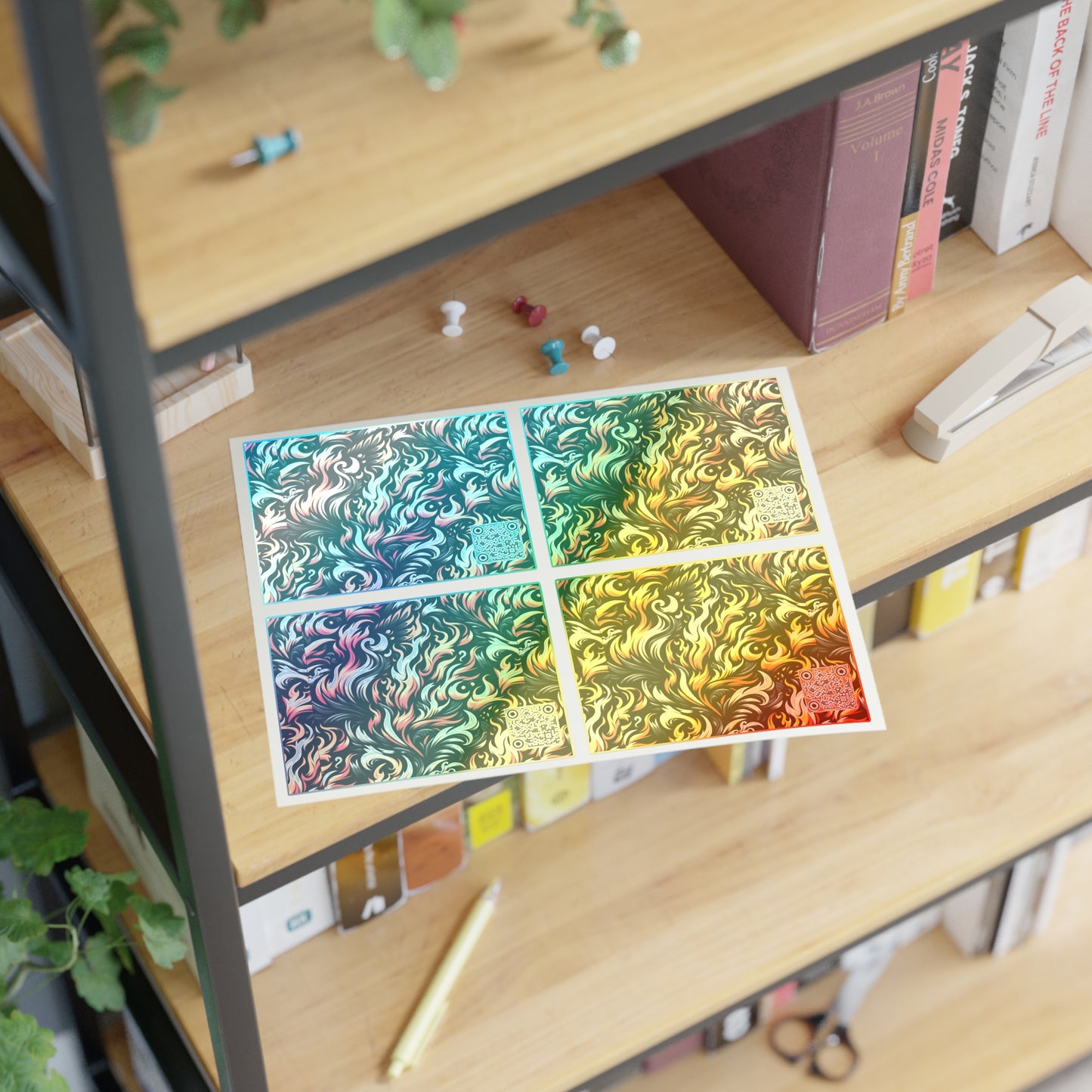 Fire & Flames Bold Streetwear Statement Sticker Sheets - 8404 Design-55