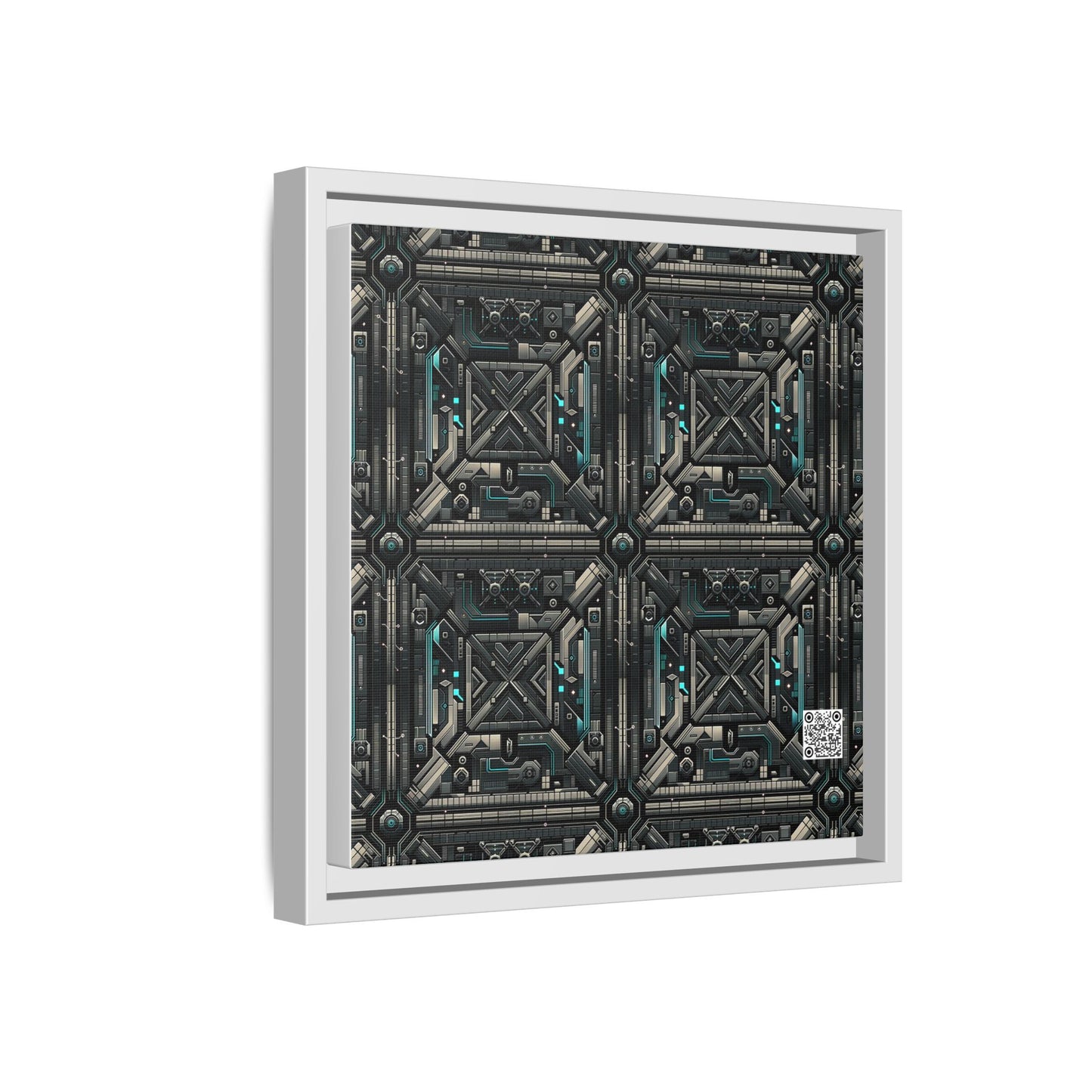 Tech Noir Futuristic Tech Aesthetic with a Dark Twist Matte Canvas, Framed (multi-color) - 8404 Design-59 B