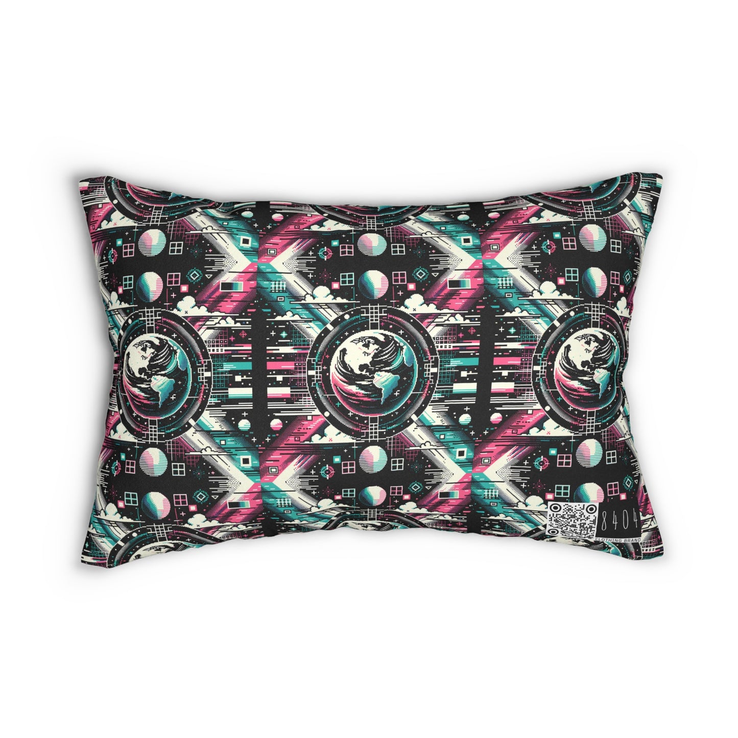 Digital Artistry Digital-native Streetwear Spun Polyester Lumbar Pillow - 8404 Design-62 B