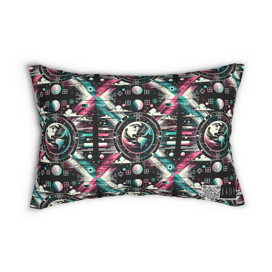 Digital Artistry Digital-native Streetwear Spun Polyester Lumbar Pillow - 8404 Design-62 B