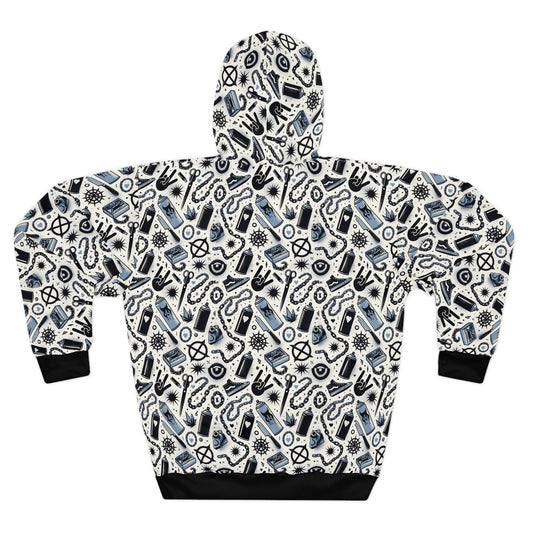 Cultural Rebellion Graphics Edgy and Rebellious With a Hint of Nostalgia Pullover Hoodie - 8404 Design-57