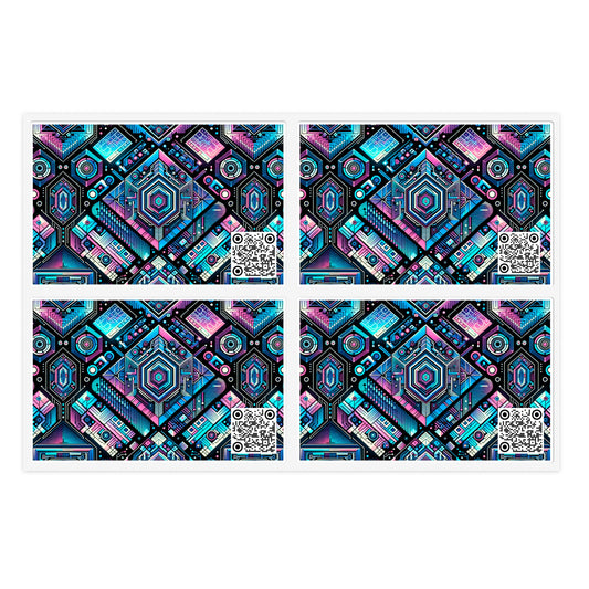 Digital Dreamland Futuristic Tech Aesthetic Sticker Sheets - 8404 Design-46