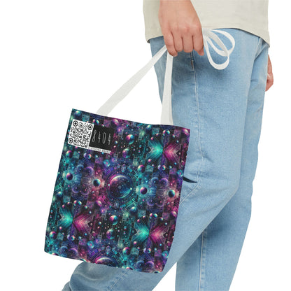 Galactic Hues Tech-Forward Cosmic Fusion Tote Bag - 8404 Design-59