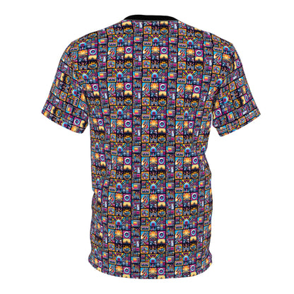 Digital Pop Culture Mashup Maximalist Pop Unisex Cut & Sew Tee - 8404 Design-52