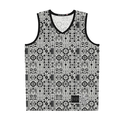 Digital Minimalism Minimalist Tech Basketball Jersey - 8404 Design-55