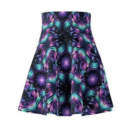Iridescent Dream Futuristic Tech Women's Skater Skirt - 8404 Design-60
