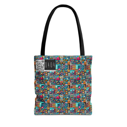 Digital Pop Culture Mashup Maximalist Pop Tote Bag - 8404 Design-47