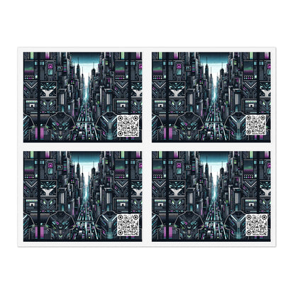 Tech Noir Aesthetics Sleek Tech Streetwear Sticker Sheets - 8404 Design-43