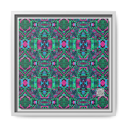 Digital Glitch Vibes Tech-Inspired Streetwear Matte Canvas, Framed (multi-Color) - 8404 Design-71 B