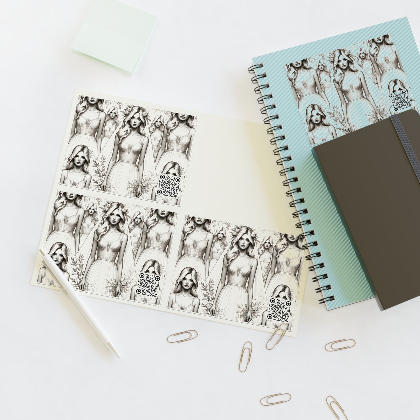 Chic Bridal Minimalism Modern Romantic Sticker Sheet - 8404 Design-58