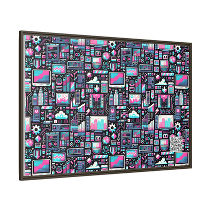 Digital Rebellion Youthful Streetwear with a Rebellious Digital Twist Matte Canvas, Framed (multi-color) - 8404 Design-71 A