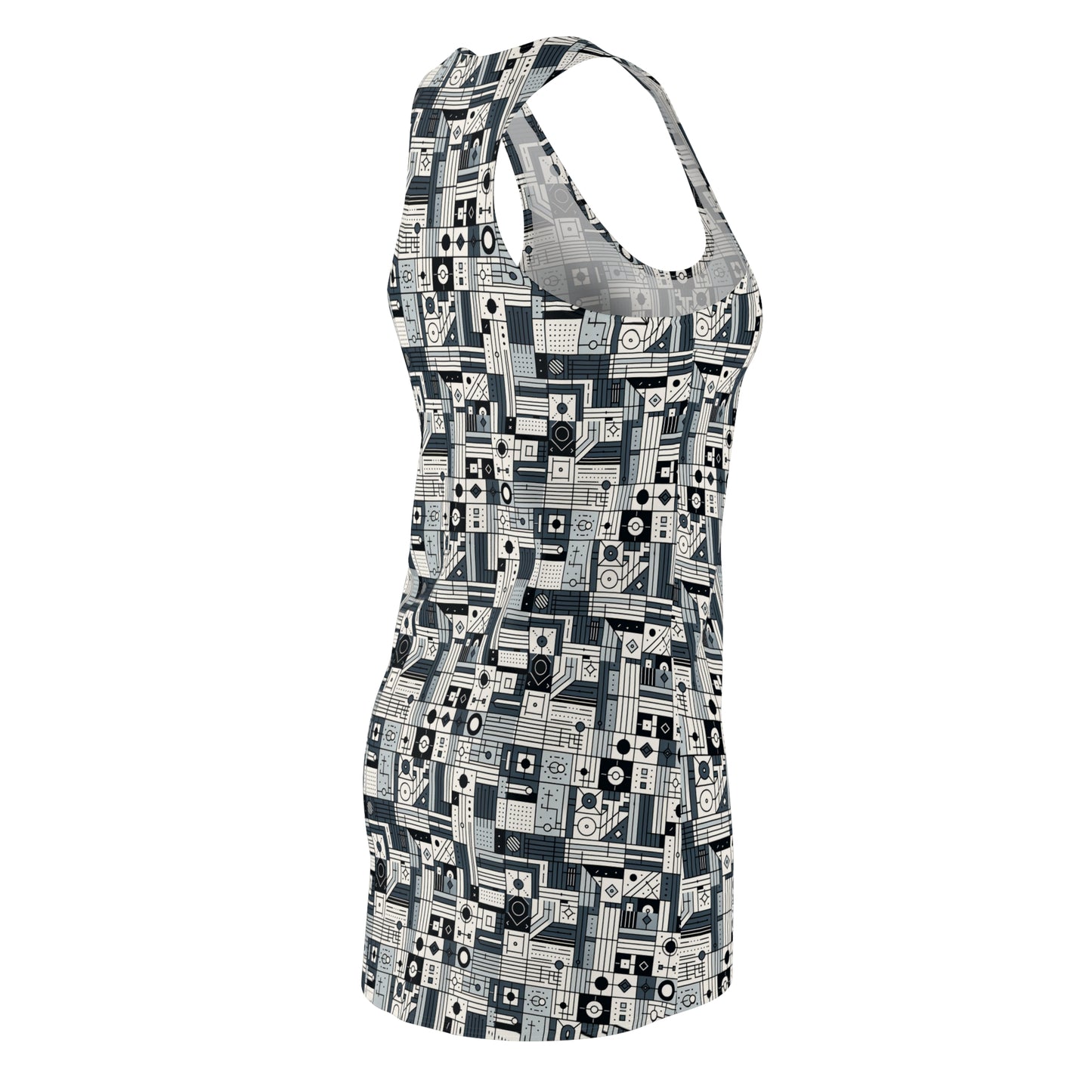 Digital Minimalism Minimalist Tech Women's Cut & Sew Racerback Dress - 8404 Design-49