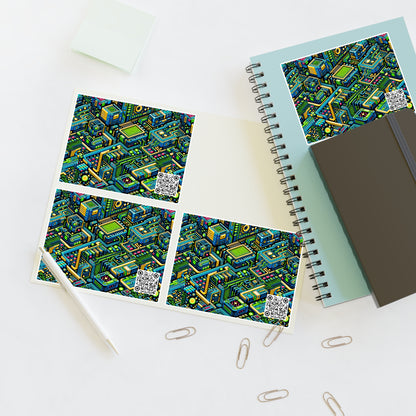 Digital Nomad Chic Cyberpunk Tech Sticker Sheets - 8404 Design-47