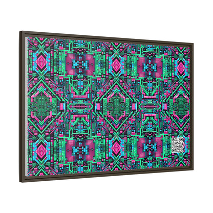 Digital Glitch Vibes Tech-Inspired Streetwear Matte Canvas, Framed (multi-Color) - 8404 Design-71 A