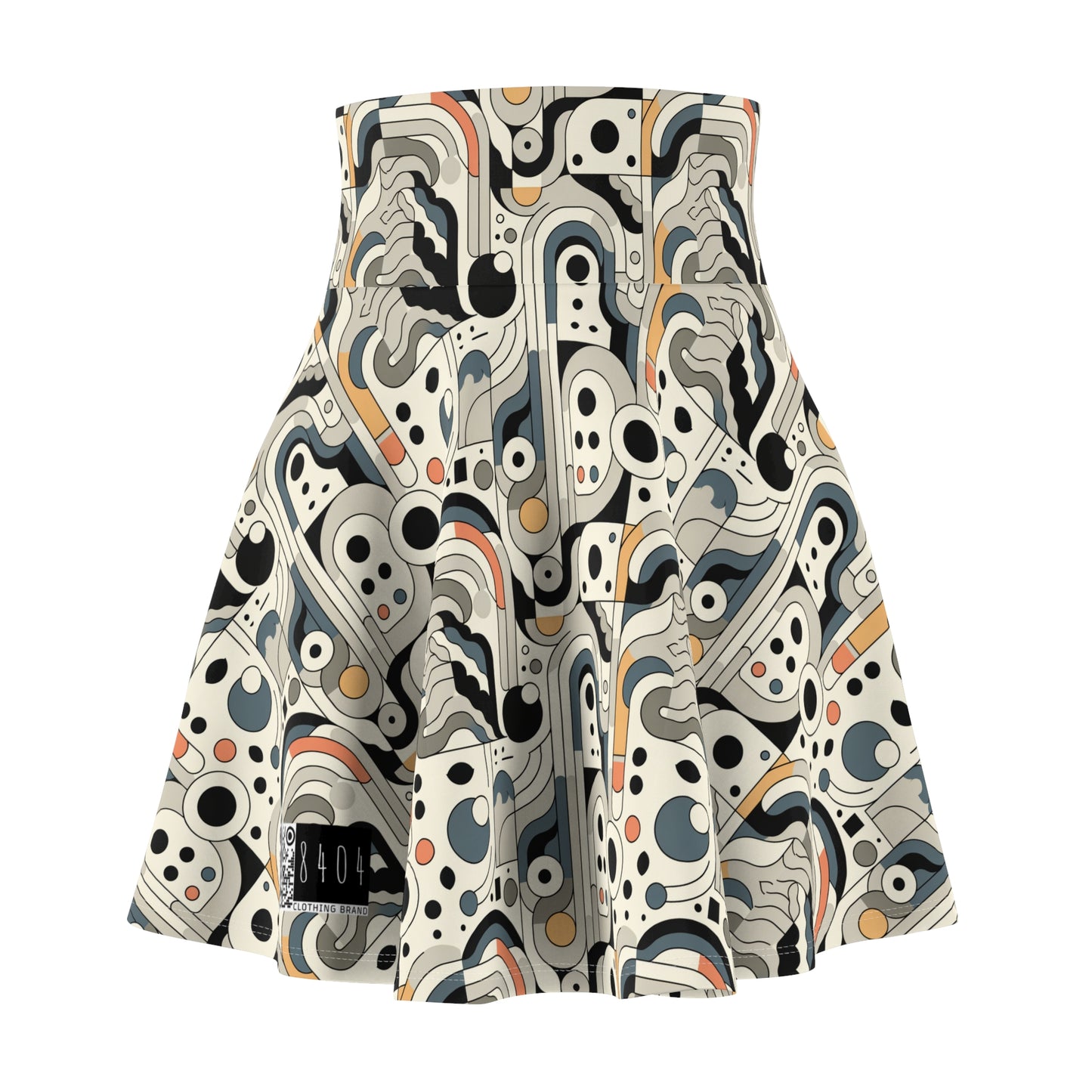 Modern Minimalism Minimalist Tech Women's Skater Skirt - 8404 Design-60