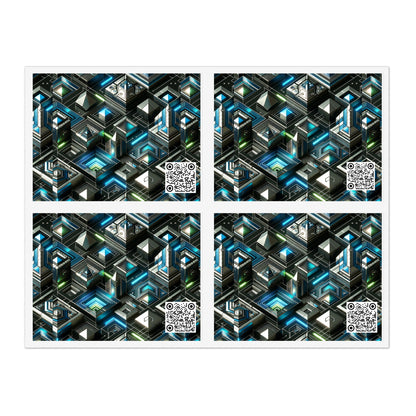 Tech-Infused Futurism Futuristic Tech Sticker Sheets - 8404 Design-61