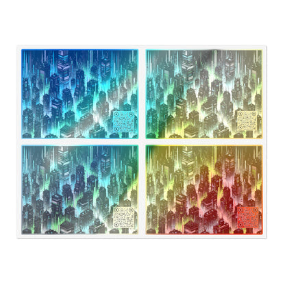 Tech Noir Aesthetic Futuristic Cyberpunk Sticker Sheets - 8404 Design-56