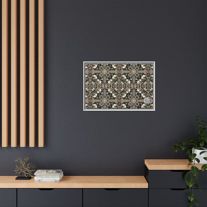 Cyber Garden Party Tech Garden Extravaganza Matte Canvas, Framed (multi-Color) - 8404 Design-66 A