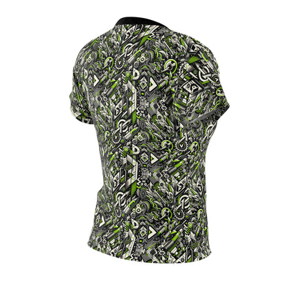 Graffiti Tech Fusion Bold Streetwear Fusion Women's Cut & Sew Tee - 8404 Design-59