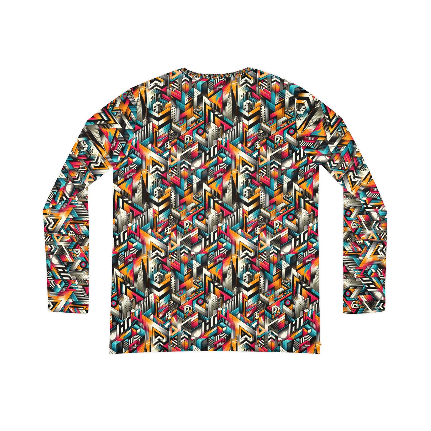 Graffiti Revival Urban Street Art Women's Long Sleeve V-Neck Shirt - 8404 Design-62
