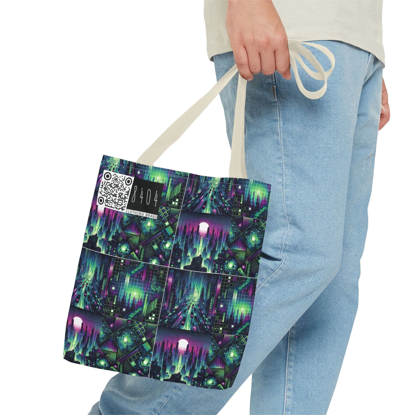 Tech Noir Aesthetics Tech-Forward Urban Dystopia Tote Bag - 8404 Design-54