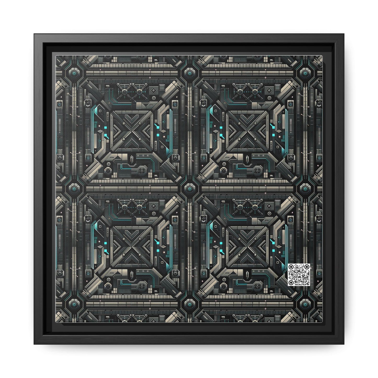 Tech Noir Futuristic Tech Aesthetic with a Dark Twist Matte Canvas, Framed (multi-color) - 8404 Design-59 B