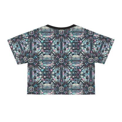 Digital Renaissance Tech-Forward Maximalism Crop Tee - 8404 Design-44