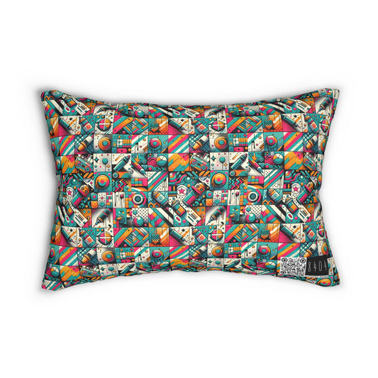 Graffiti Fusion Modern Street Art Fusion Spun Polyester Lumbar Pillow - 8404 Design-58 B