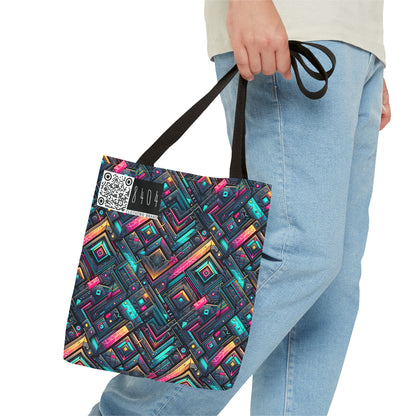 Tech-Inspired Graphics Cyberpunk Cool Tote Bag - 8404 Design-67