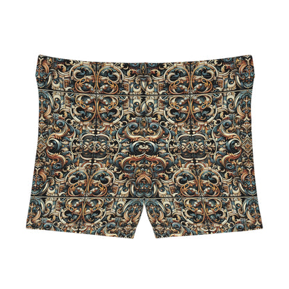 Urban Renaissance Historical Fusion With Street Edge Women's Shorts - 8404 Design-59