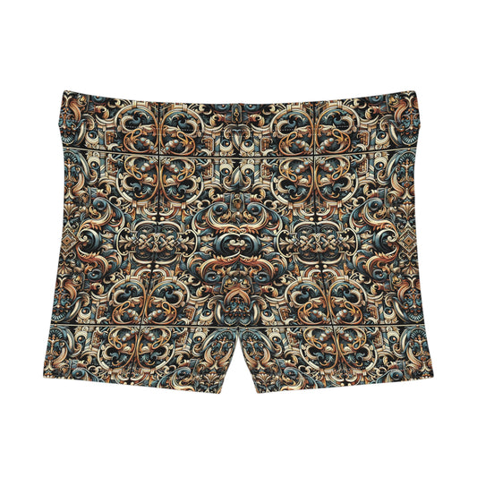 Urban Renaissance Historical Fusion With Street Edge Women's Shorts - 8404 Design-59