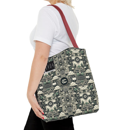 Cyber Garden Party Tech Garden Extravaganza Tote Bag - 8404 Design-54