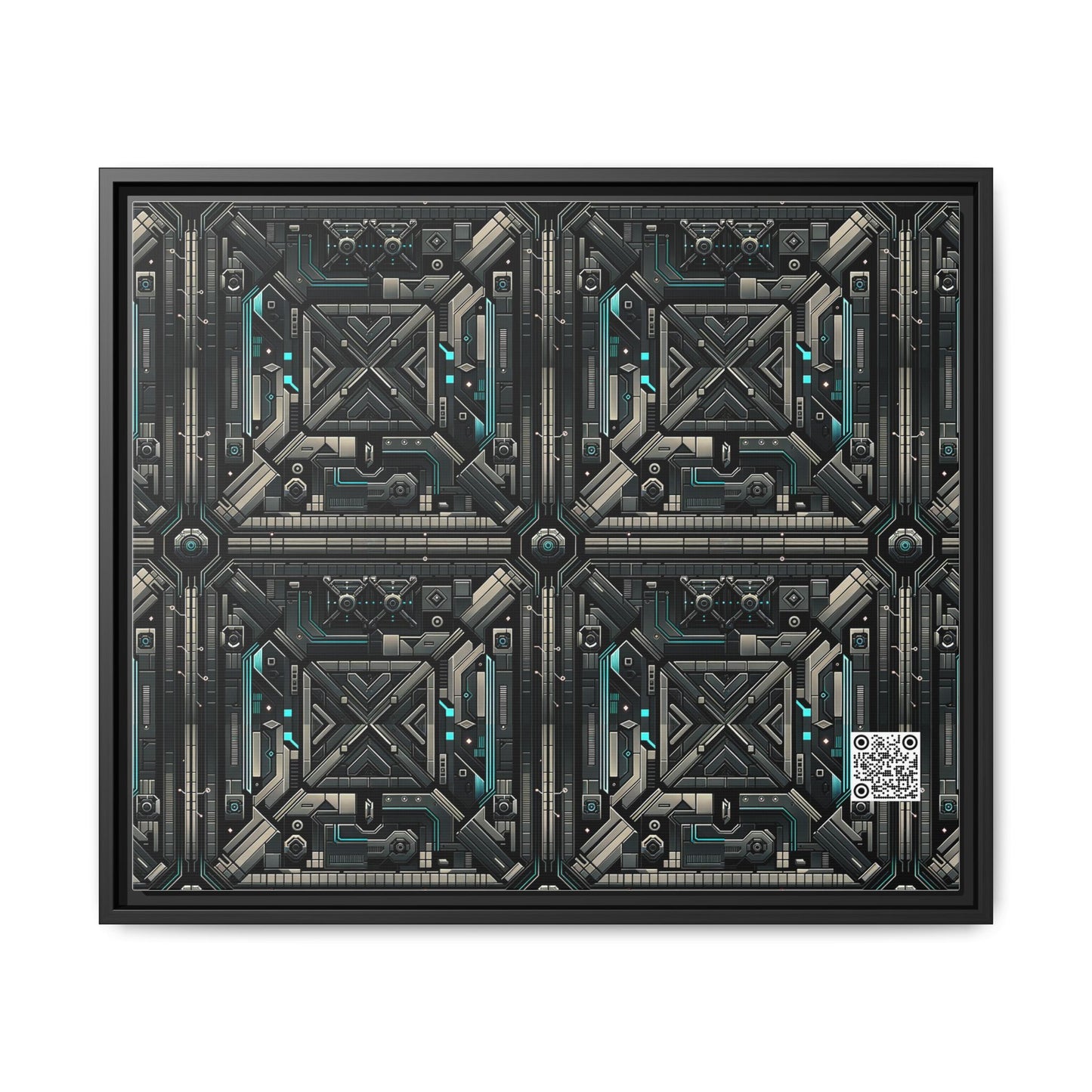 Tech Noir Futuristic Tech Aesthetic with a Dark Twist Matte Canvas, Framed (multi-color) - 8404 Design-59 B