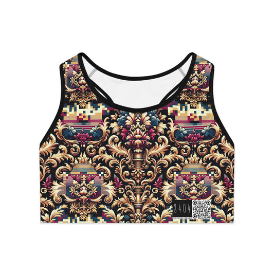 Digital Renaissance Modern Baroque Fusion Sports Bra - 8404 Design-53