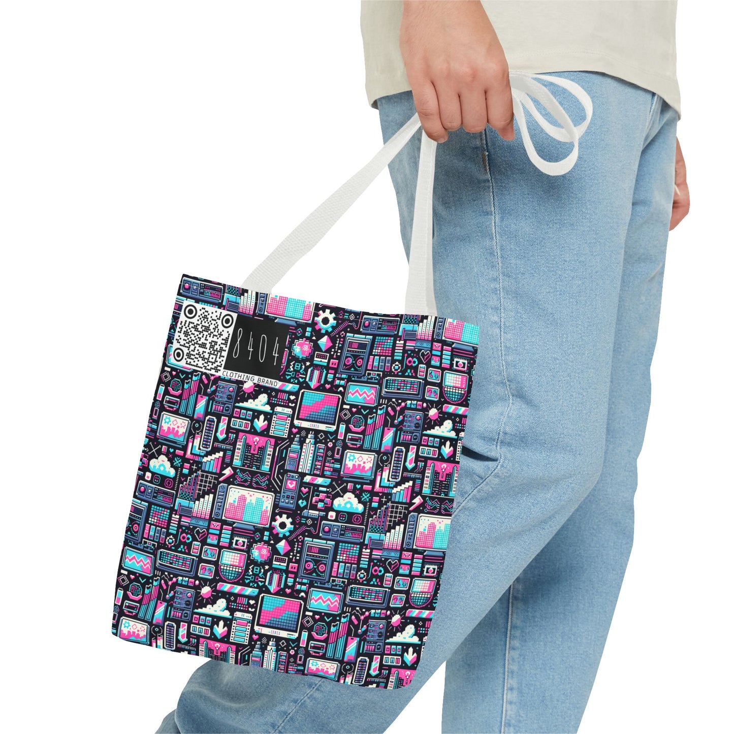 Digital Rebellion Youthful Streetwear with a Rebellious Digital Twist Tote Bag - 8404 Design-71