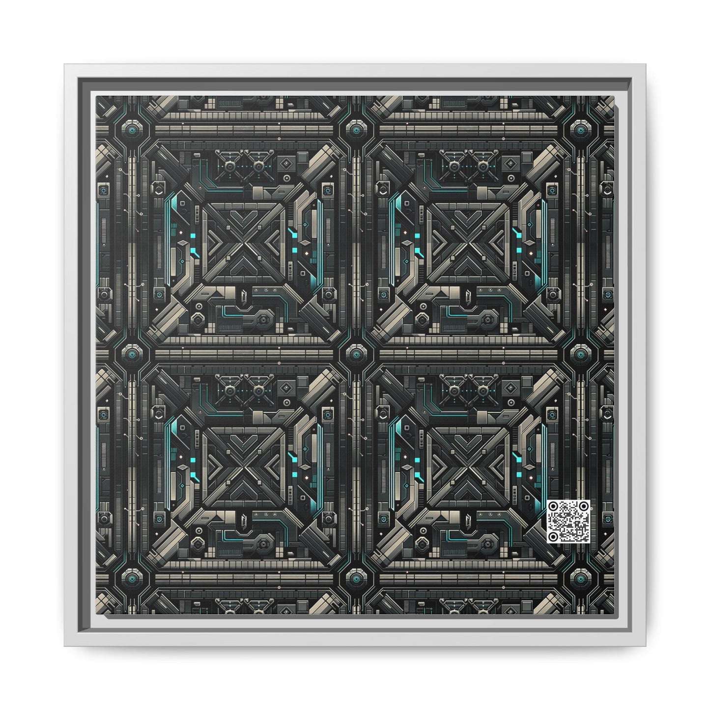 Tech Noir Futuristic Tech Aesthetic with a Dark Twist Matte Canvas, Framed (multi-color) - 8404 Design-59 B