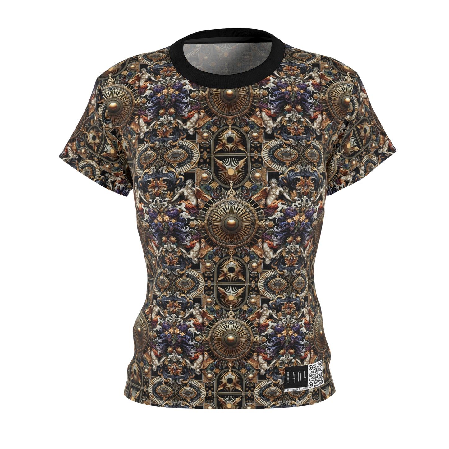 Digital Renaissance Luxurious Streetwear Inspired By Classical Art With a Modern Twist Women's Cut & Sew Tee - 8404 Design-55