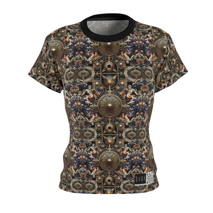 Digital Renaissance Luxurious Streetwear Inspired By Classical Art With a Modern Twist Women's Cut & Sew Tee - 8404 Design-55