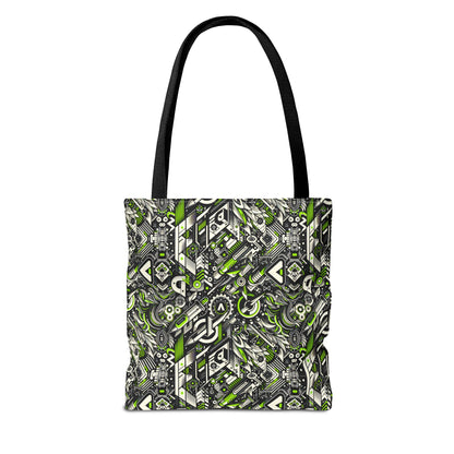 Graffiti Tech Fusion Bold Streetwear Fusion Tote Bag - 8404 Design-59