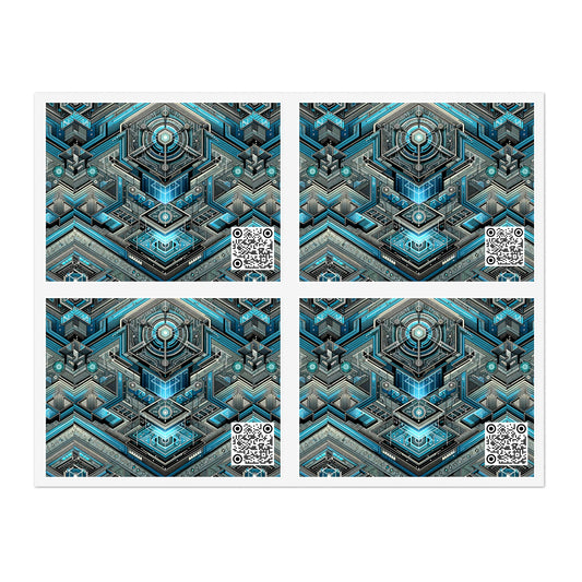 Tech-Infused Futurism Sleek Tech Edge Sticker Sheets - 8404 Design-49