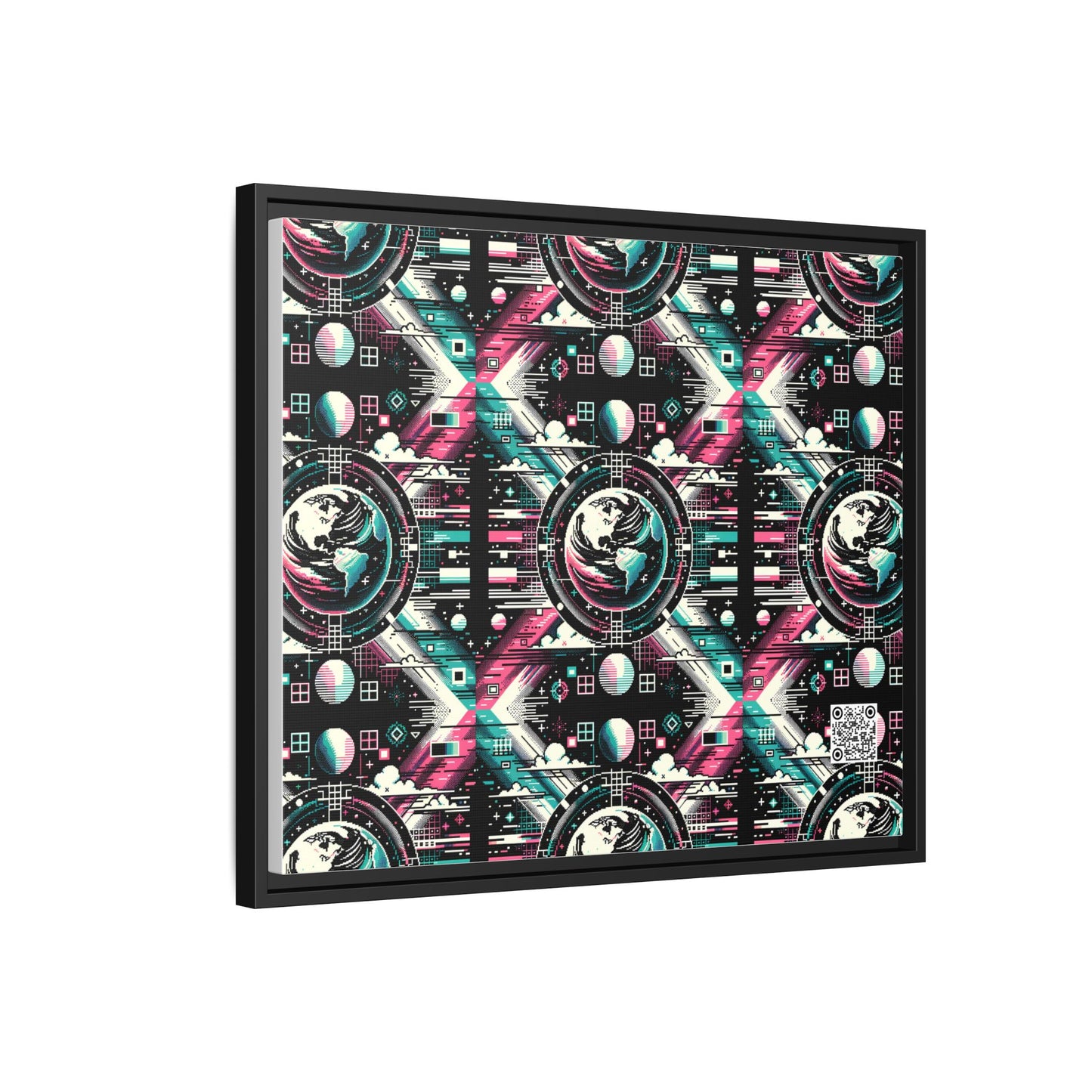 Digital Artistry Digital-native Streetwear Matte Canvas, Framed (multi-color) - 8404 Design-62 B