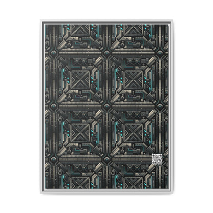 Tech Noir Futuristic Tech Aesthetic with a Dark Twist Matte Canvas, Framed (multi-color) - 8404 Design-59 A