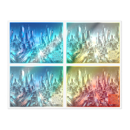 Digital Motion Futuristic Tech Sticker Sheets - 8404 Design-68