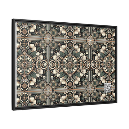 Cyber Garden Party Tech Garden Extravaganza Matte Canvas, Framed (multi-Color) - 8404 Design-66 A