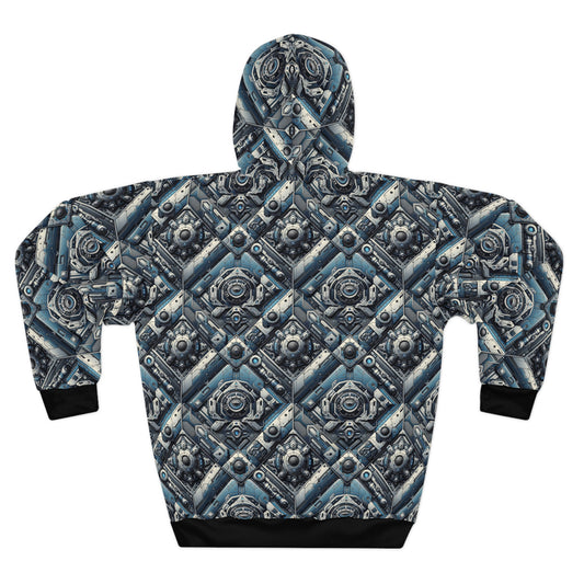 Tech Utility Fusion Tech-Forward Utility With a Futuristic Edge Pullover Hoodie - 8404 Design-43