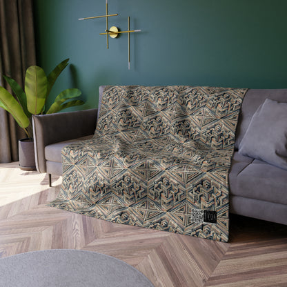 Tech Illusion Graphics Futuristic Artistry Crushed Velvet Blanket - 8404 Design-52